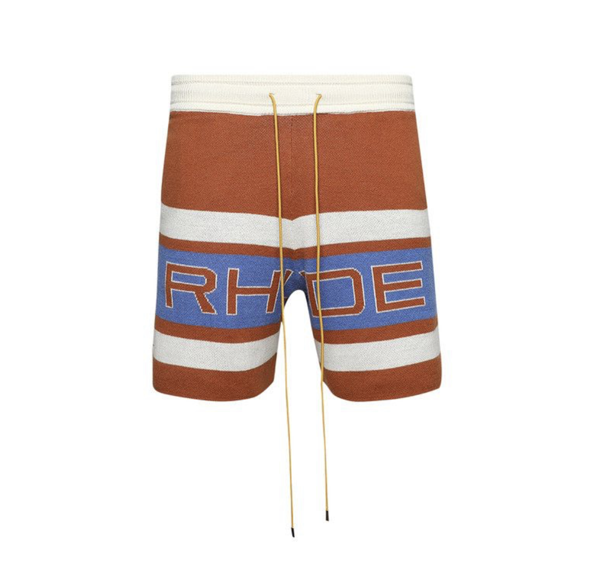 Rhude Pravil Racing Knit Short 'Brick/Cream/Blue'
