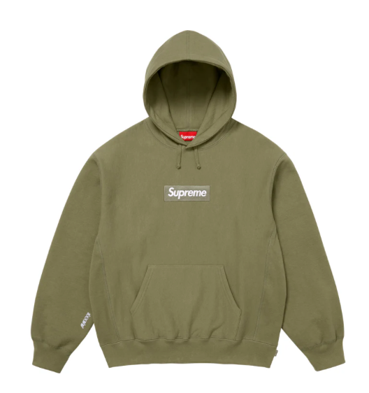 Box Logo Hooded Sweatshirt Light Olive