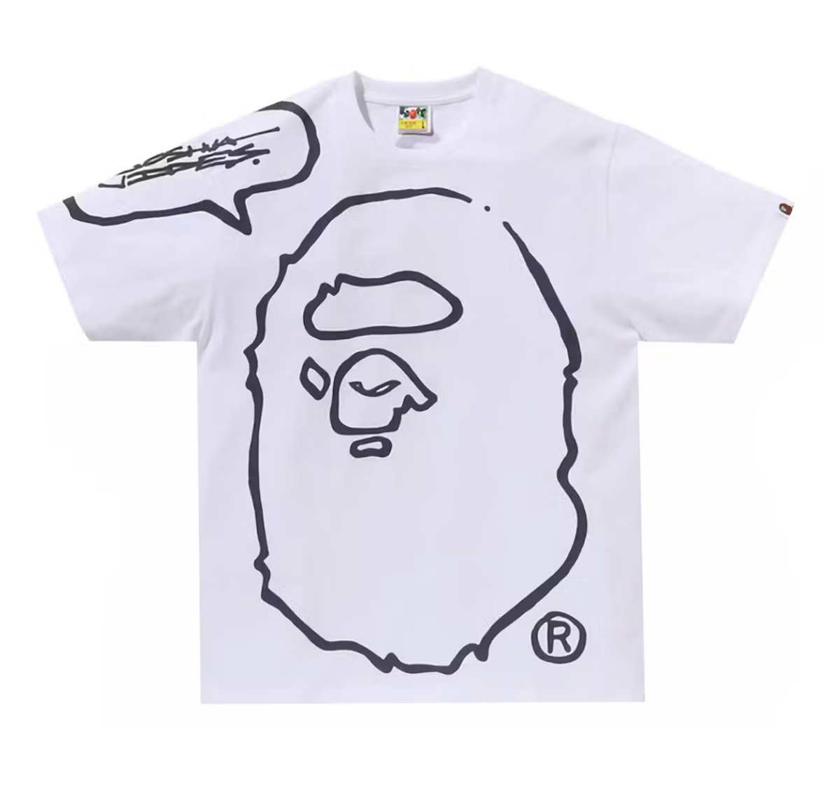 Bape x Joshua Vides Ape Head Tee White