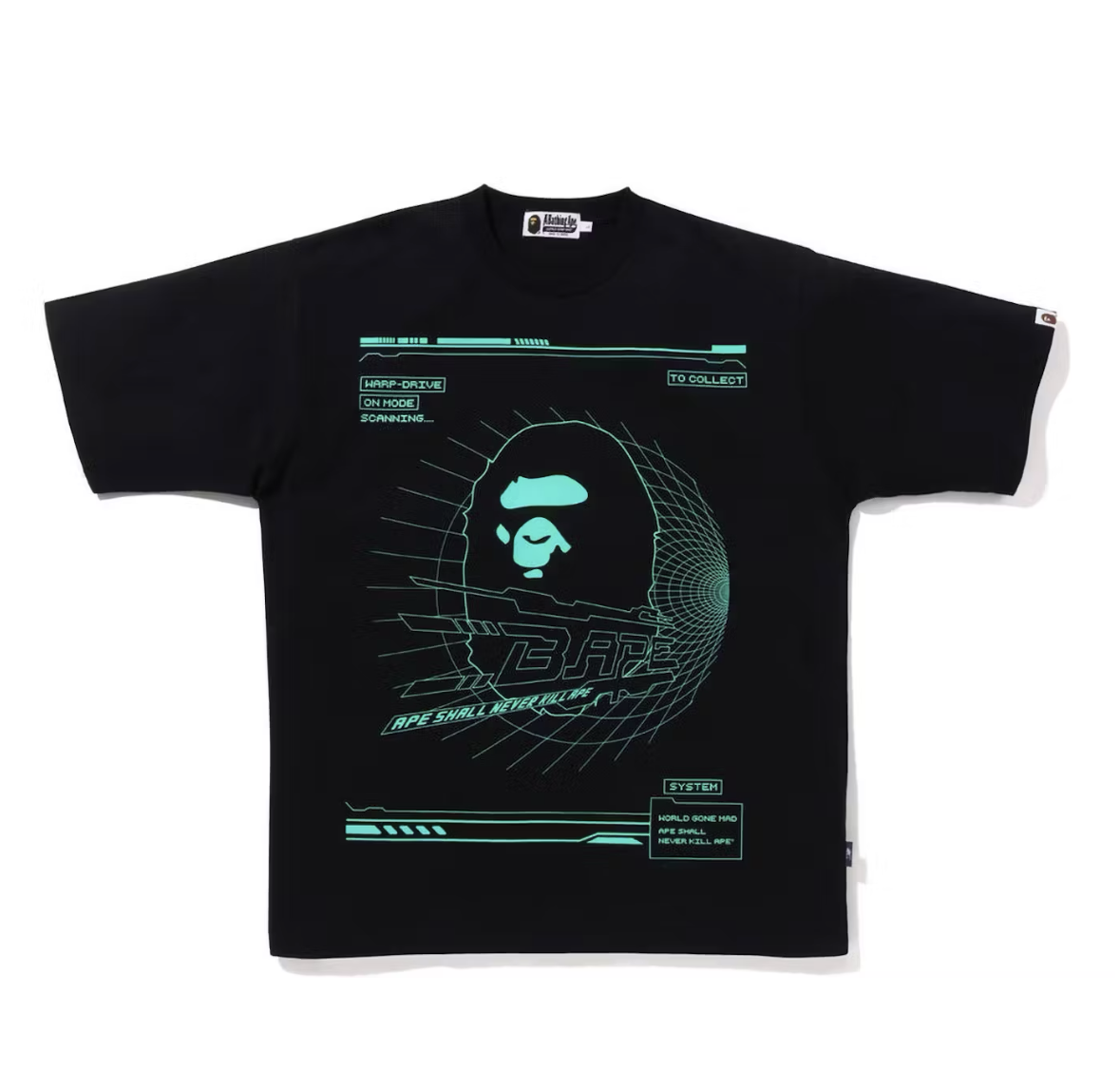 Bape Cyber Bathing Ape Tee Black
