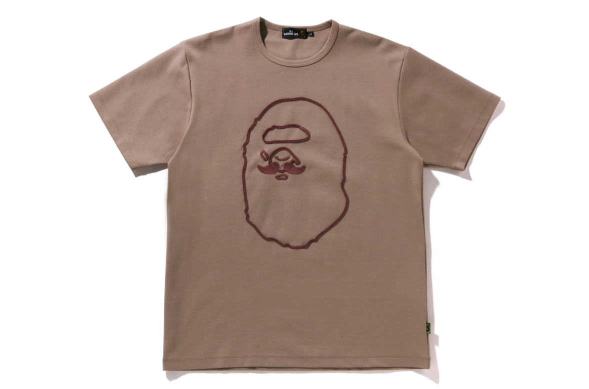 Bape Mr. Bathing Ape Embroidery Tee Brown