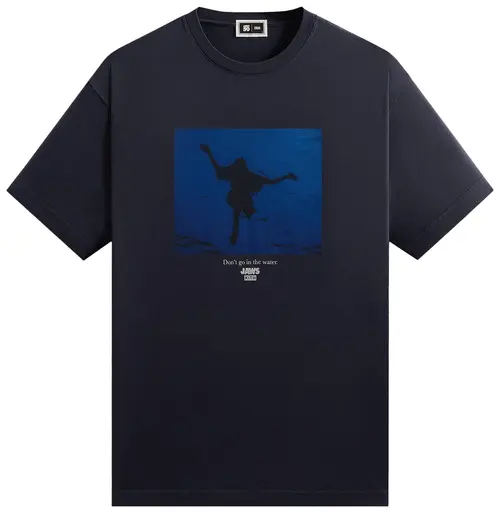 Kith X Jaws Dont Get In The Water Tee Navy Blue
