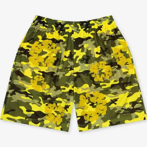 Denim Tears Men's Wreath Camo Shorts Yellow
