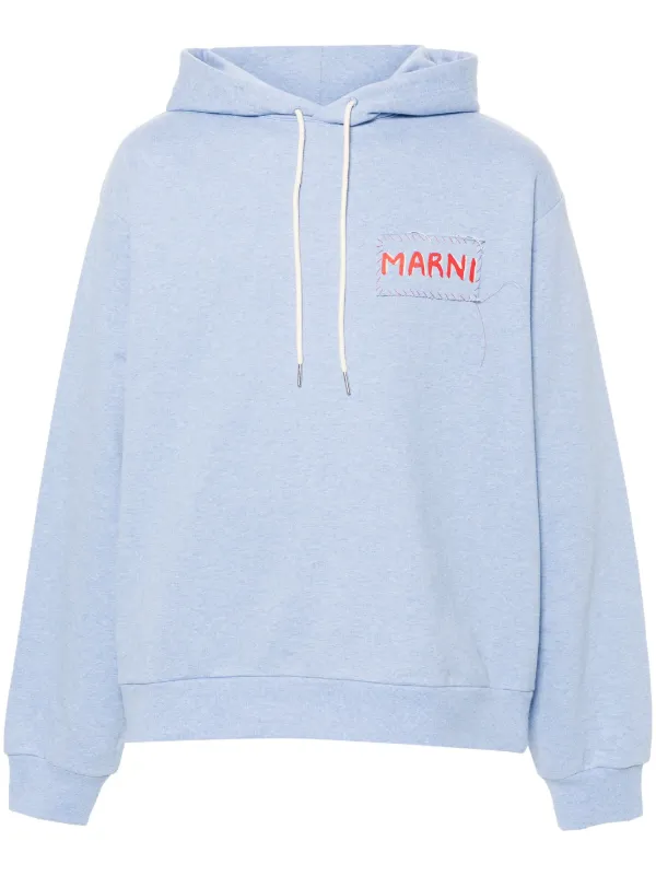 Marni Stitch Hoodie Light Blue