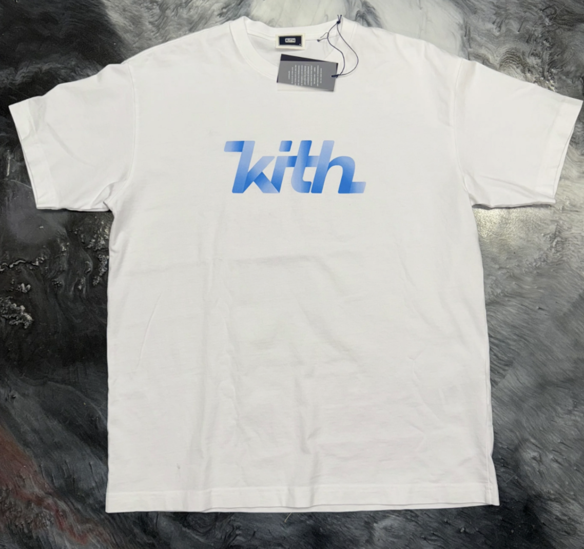 Kith Classic Gradient Tee White/Blue