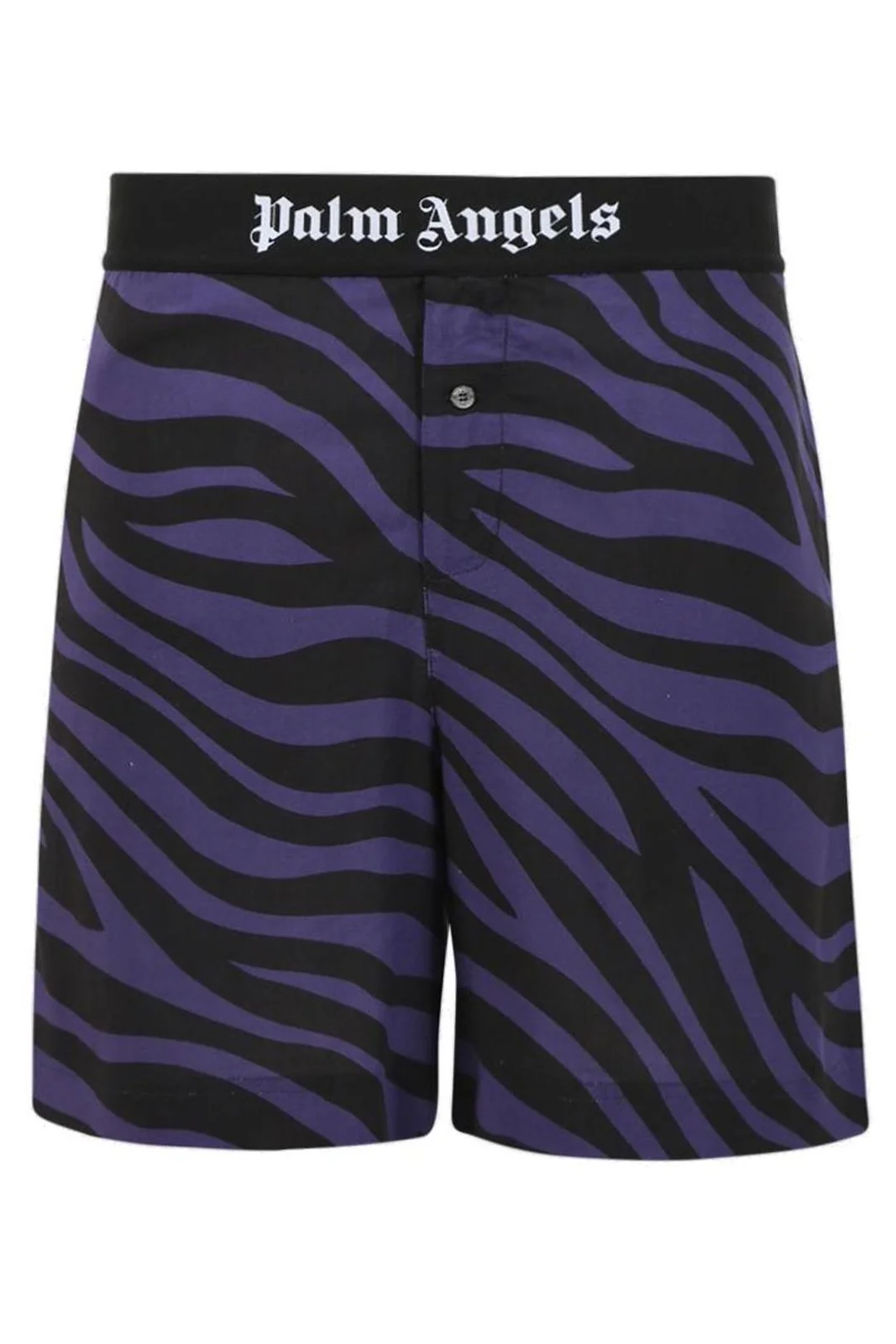Palm Angels Zebra Print Shorts Purple