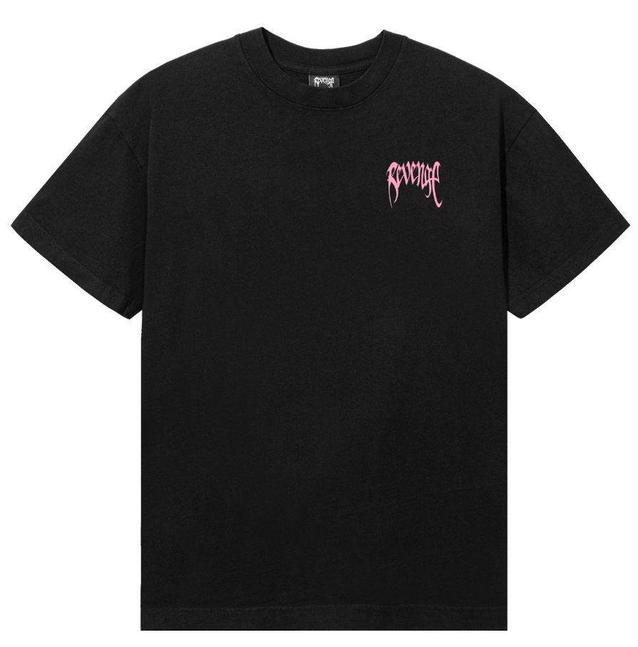 REVENGE BASIC TEE BLACK/PINK