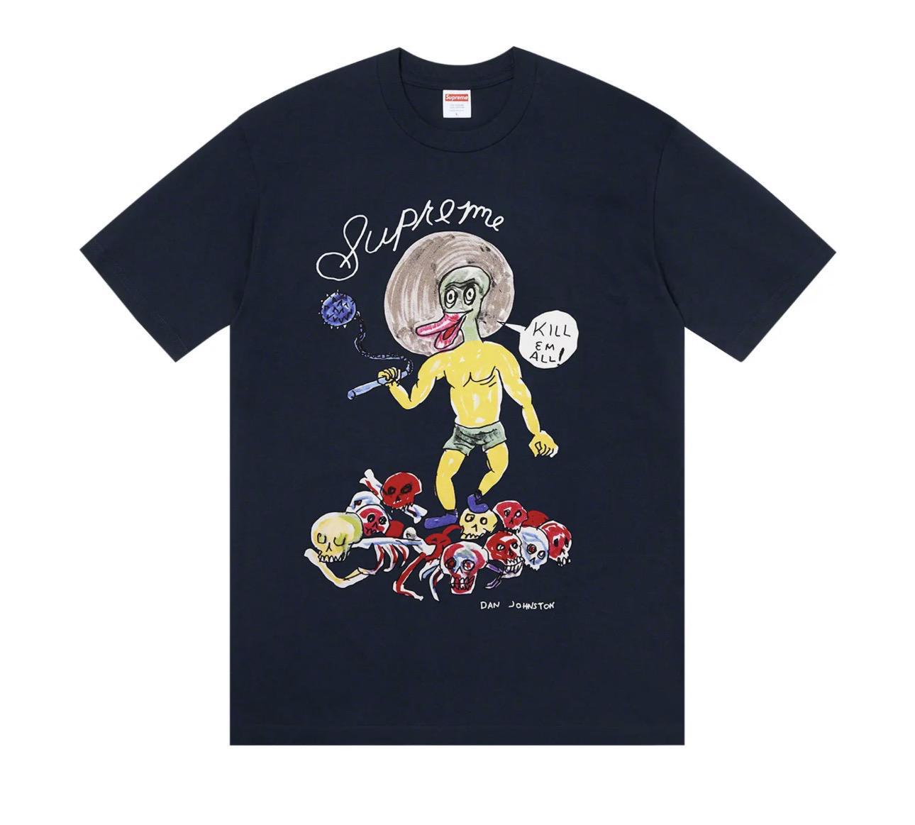 Supreme x Daniel Johnston Kill Em All Tee Navy