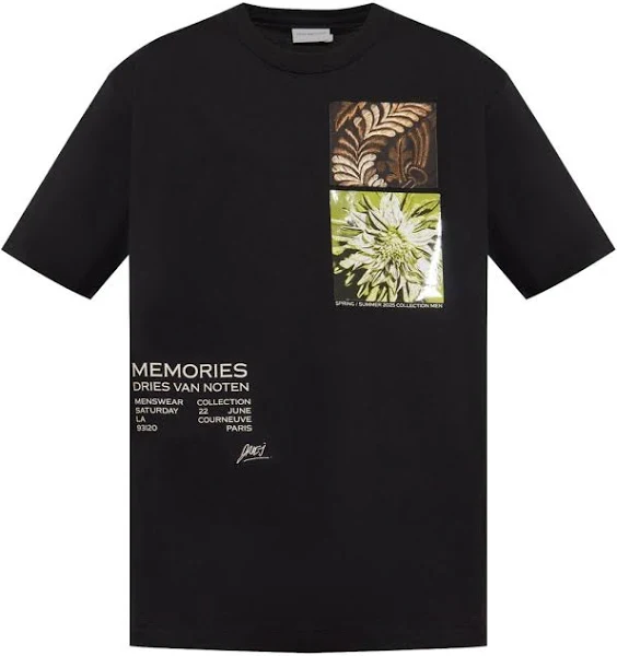Dries Van Noten HEER PR1600 Graphic Print T-shirt Black