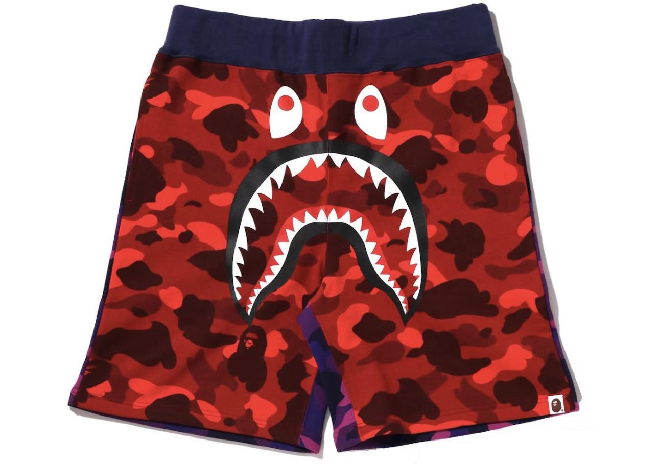 Bape Crazy Camo Shark Short Red