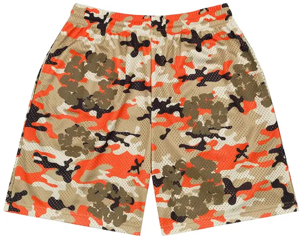 Denim Tears Camo Cotton Wreath Mesh Shorts 'Brown'