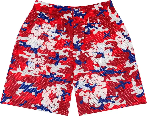 Denim Tears Men's Camo Wreath Shorts Red