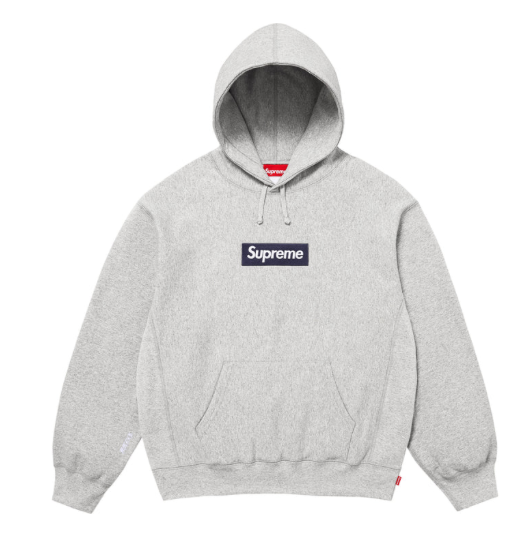Box Logo Hooded Sweatshirt Grey