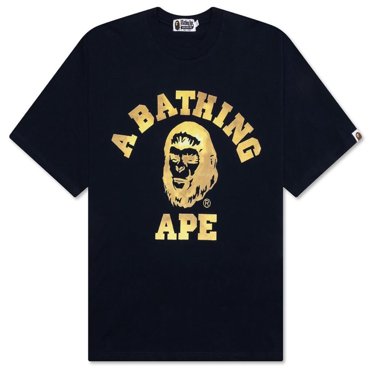 Bape College Graphic Tee Navy