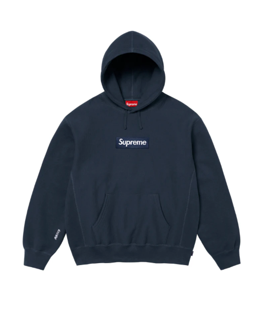 Box Logo Hooded Sweatshirt Navy