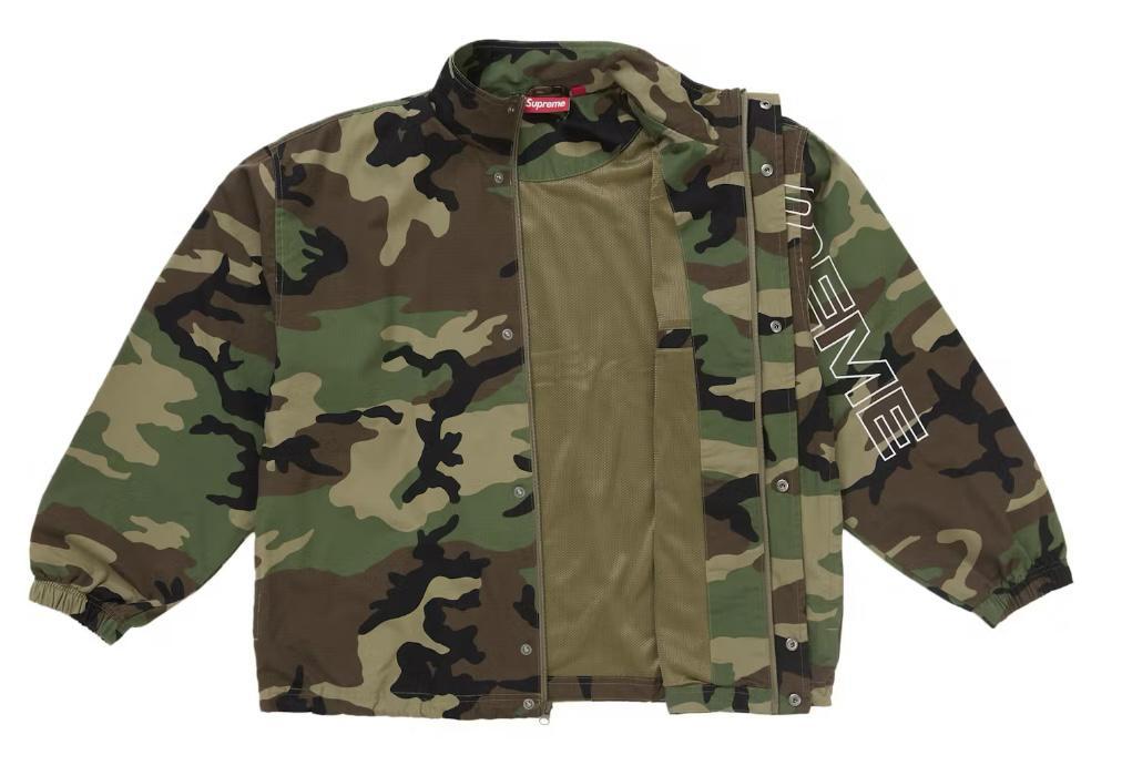Supreme Spellout Track Jacket Camo