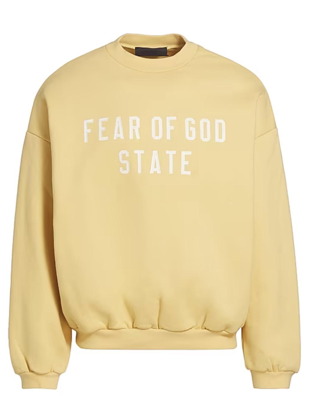 Fear Of God State Crewneck  Yellow Sz M