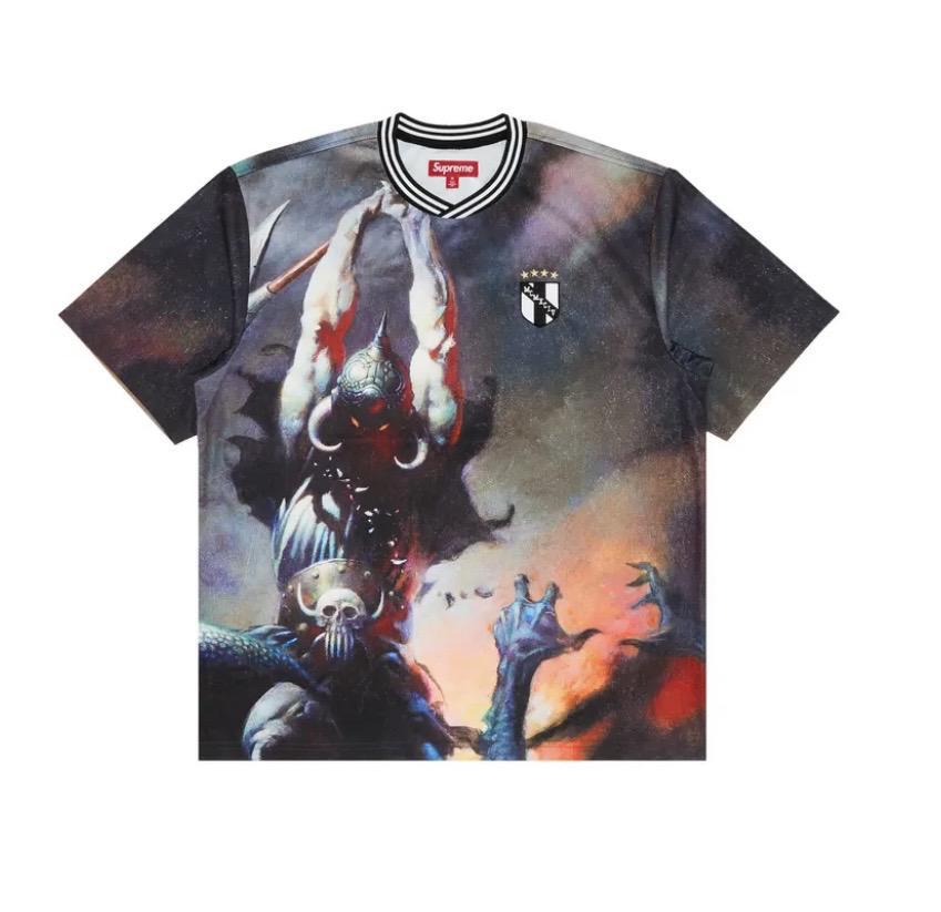 Supreme X Frank Frazetta Soccer Jersey "Death Dealer"