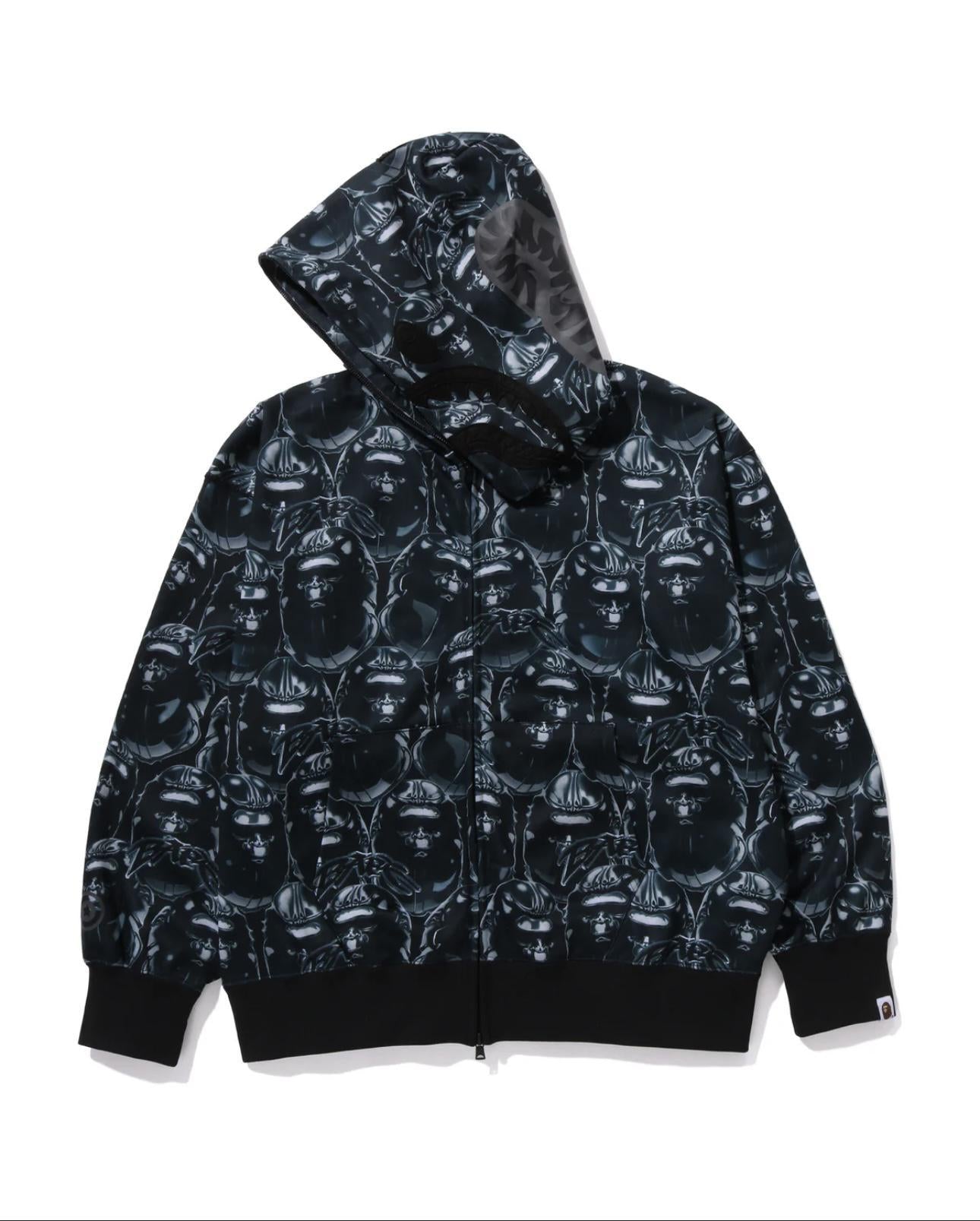 Bape AOP Ape Head Hoodie Black