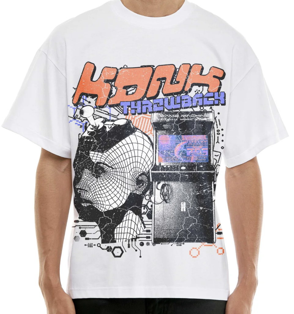 KDNK Throwback Tee White/Orange