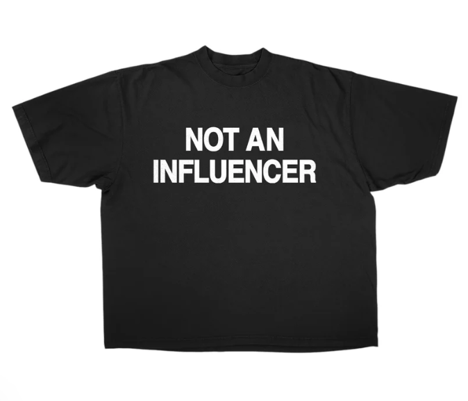 Not An Influencer OG Black Tee
