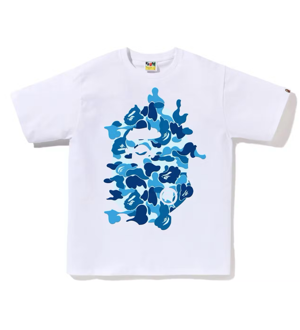 Bape ABC Camo Rebuild Big Ape Head Tee White/Blue